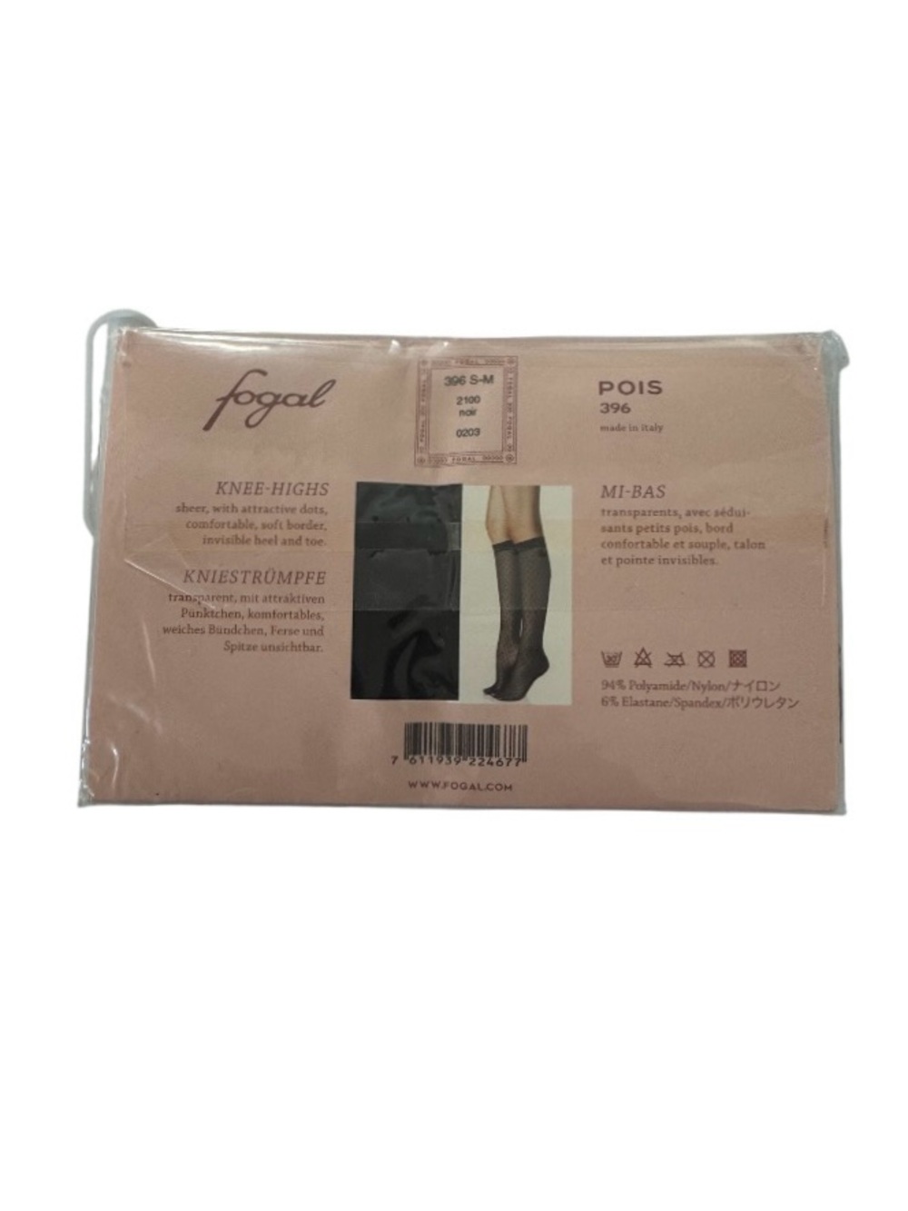 Fogal Pois Polkadot Knee-High Socks - Black